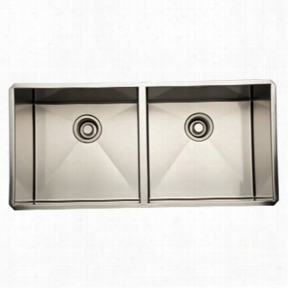 Rohl Rss3516sb 35"" Stainless Steel Double Basin Kitchen Sink