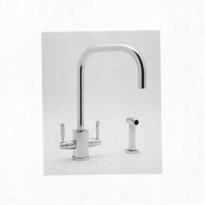 Rohl U.4310ls-2 Perrin Anx Rowe Lead Free Compliant Conteem Porary Single Hole U Gush Kitchen Faucet With Sidespray