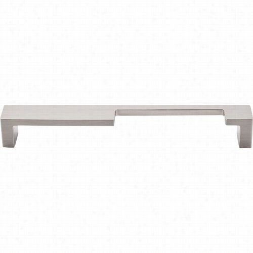 Top Knobs Tk260bsn Modern Metor 7"" Cc Notched Handle Pull B In Brushed Sayin Nickel