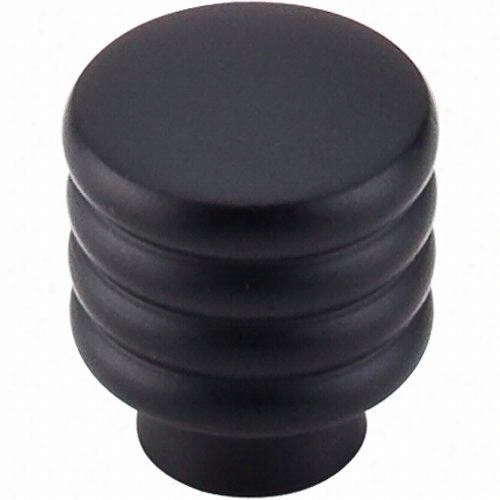 Top Knobs Tk265blk Modern Deco 1""w Knob In Flat Black