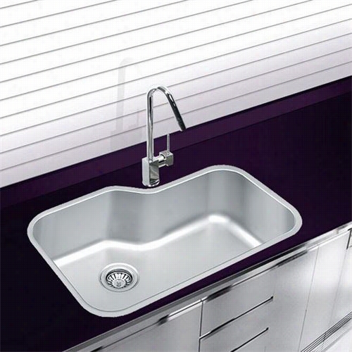 Ukinox Dx760 30"" X 19"" Ssigle Basin Stainless Steel Unermount Kitchen Sink