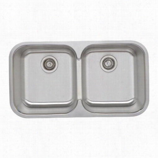 Wells Sinkware Tru3319-99c-1 Trio 33-1/4"" X 18-1/2&quuot;" X 9"" 18 Measure Double-bowl Topmount  Stainless Steel  Sinnk Kit