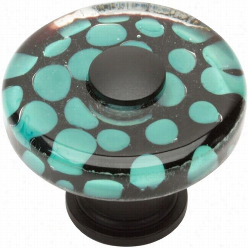 Atlas Homewares 3227-bl Emerald Polka Dot Round Cabinet Knob