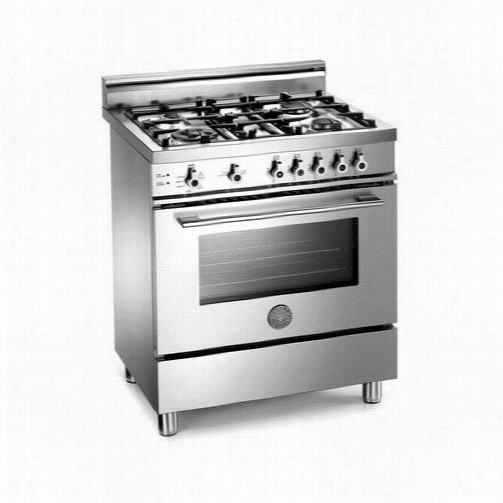 Bertazzoni Pro304gasx Pro 30q&uot;" Gas Range In Stainless With 4 Brass Burners