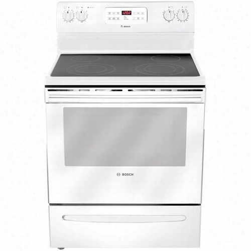 Bosch Hes3023u Evolution 300 Series 30&quo T;" Freestanding Electric Range In White