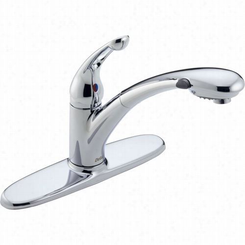 Delta 472-dst Signature Single Lever Handle Pullout Kitchen Faucet