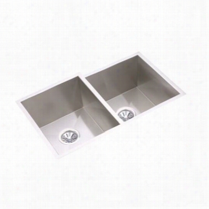 Elkay Efu32010rr Dbg Avado 31-3/4"" Underm Ount Doyble Bowl Stainleess Steel Sink Package