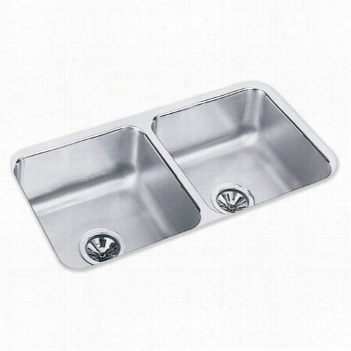 Elkay Eluh3116 Lustertone Doubble Bowl Undermoutn Sink