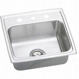 Elkay Lr19180 Lustertone 18&q Uot;" Top Mount Single Bowl Stainless Steel Sink