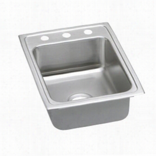 Elkay Lradq1722255 Gourmet 18 Gauge 17"" X 22"quot; X 5-1/2"" Single Bowl Kitchen Sink With Quick-clip Mounting System