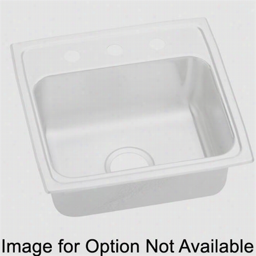 Elkay Lradq191850os4 Lusteftone &5quot;" Otp Mmount Single Bowl 4 Hole Stainlless Ssteel Sink