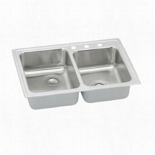 Elkay Psr250 Pacemaker Double Bosl Sink Small Bowl On Right