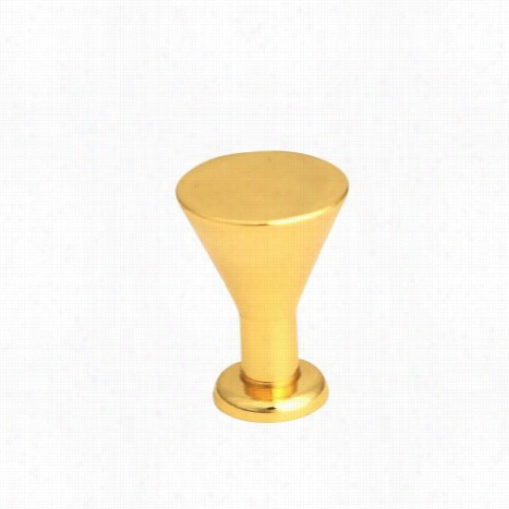 Giagni Kb-19b-r1 3/4"" Cone Post Knob In Polished Brass