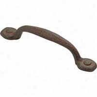 Hickory Hardware P3000-ri Refined Rustic 3-7/9"" Pull In Rustic Iron