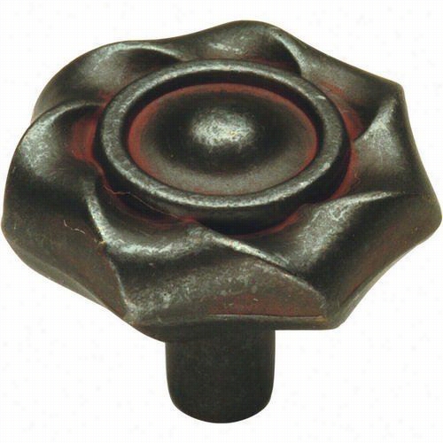 Hickor Y Hardware Pa1312-ri Charleston Blacksmith 1-1/4"" Knob In Rustic Iron