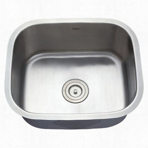 Kraus Kbu11 20"&q Uot; Undermou Nt Singgle Bowl 16 Ggauges Tainless Steel Sink