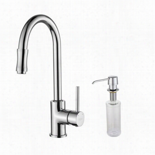 Kraus Kpf-1622-ksd-30 Single Levdr Pull Out Kitchen Faucet And Soap Ddispenser