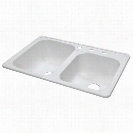 Lyons Idnustries Dks Epicure Choice Canadian Double Offset Basin Acrylic Kitchen Sink