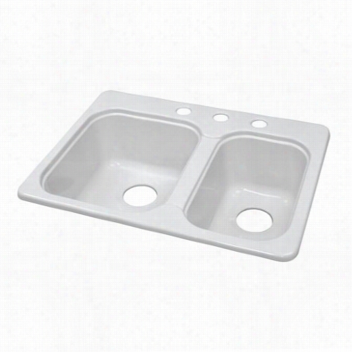 Lyons Industries Dks Style Ee 3 Holle Coupled Basin Acryli Kitchen Sink