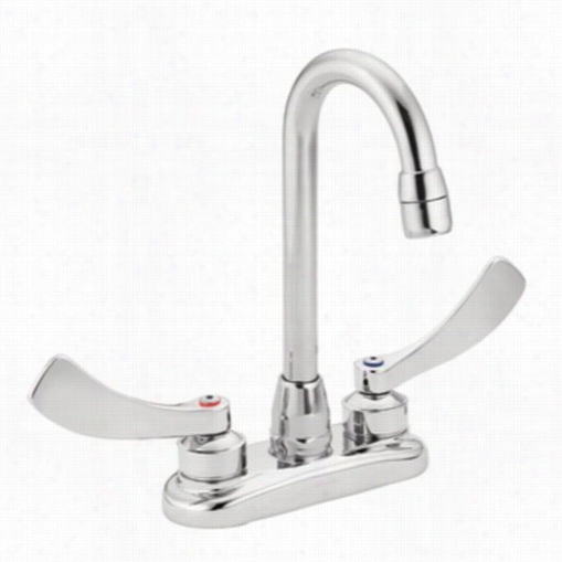 Moen 8278smf15 M-dura 1.5 Gpm 4"" Centerser Bar/pantry Faucet With Wrist Blade Handles And 3-5/8"" Spout Reach