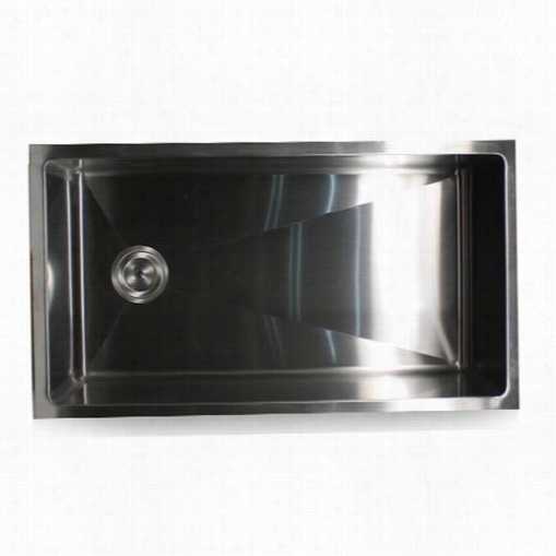 Nantucket Sinks Sr3218-osd Pro Series 32"" Large Rectangle Single Bowl Und Ermoung Off-set Drain Stainless Steel Kitchen Sink