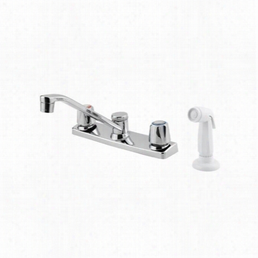 Pfister G13 5-4000 Pfirst Sries Double Handle 8&qut;" Ecnterset Kithen  Faucet In Polished Chrome