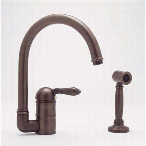 Rohl A3606 Country Kitchen Single Lever Faucet With Handspray