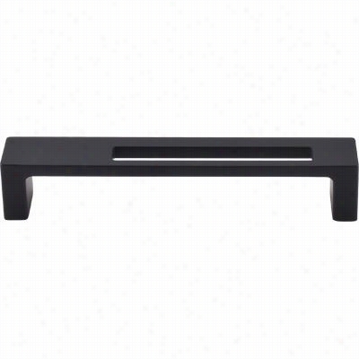 Top Knobs Tk266blk Modern Metro 5"" Cc Slot Pull In Flat Black