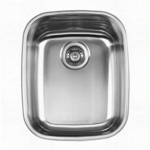 Ukinox D376.8 15"" X 18"" X 8"&quto; Single Basin Sttainless Steel Undermount Kittchen Fall Slowly