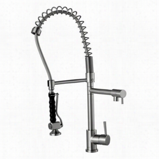 Vigo Vg02007st 27""h Pull Down Spray Kitchen Faucet In Stainpess Steel