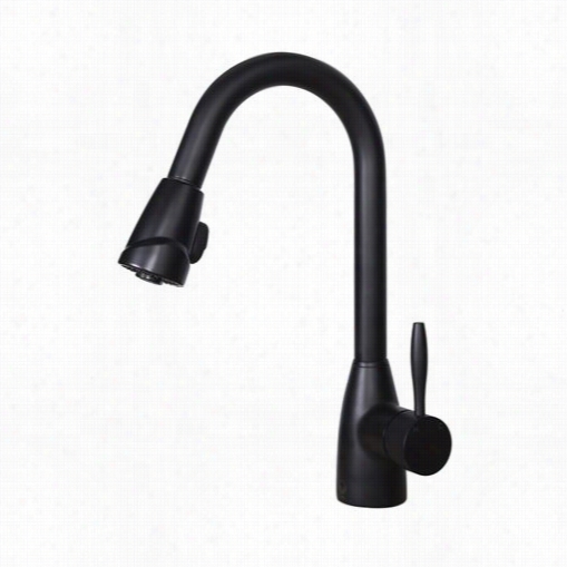 Vio Vg02014mb Graham Pull Down Spray Kitchen Faucet In Mate  Black