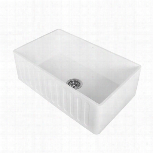 Vigo Vgra3018cs 30"" Matte Stone Farmhouse Sink In Matte Whtie