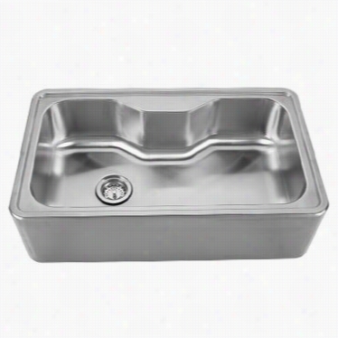 Whitehaus Whnapa3016 Noah's Apron Front Single Basin Stainless Steel Kiitchen Sink In Brushed Stainless Steel