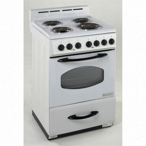 Avanti Er2401g 24"" Generous Standig Electric Range In White