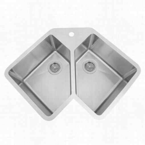 Barclay Kssdb2540-ssmontague 33"&qult; Do Uble Bowl Kitchen Sink In Stainless Steel