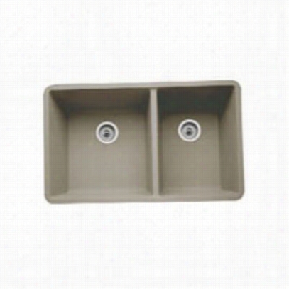 Blanco 44129 Precis 16"" Double Bowl Sink In Truffle