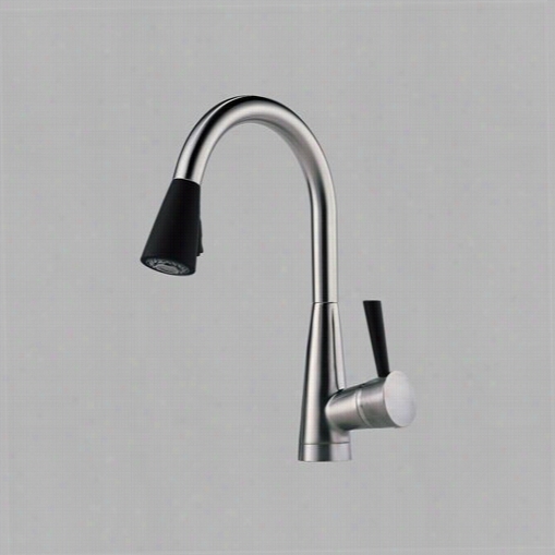 Bizo 63070lf-ssst Venuto Single Handle Pul Down Kitchen Faucet With Softtouch In Stainless