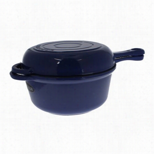 Chasseur Ci_3040_fb____ci_8 9"&suot; Dia Compute Iron Combi Cook Sauce Pan In French Blue