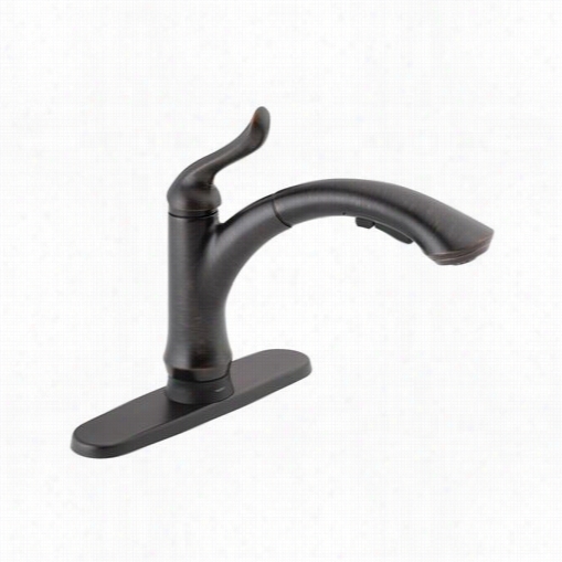 Delta 4353t-rb-dst Linden Single Handle Pull-out Kitchen Faucet With Touch2o Technology In Venetian Bronze