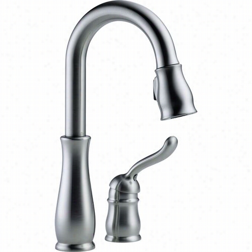 Delat 9978-ar-dst Leland Pullout Spray Bar/prep Faucet With Magnatite Docking, Diamond Seal And Touch Clean Technologies