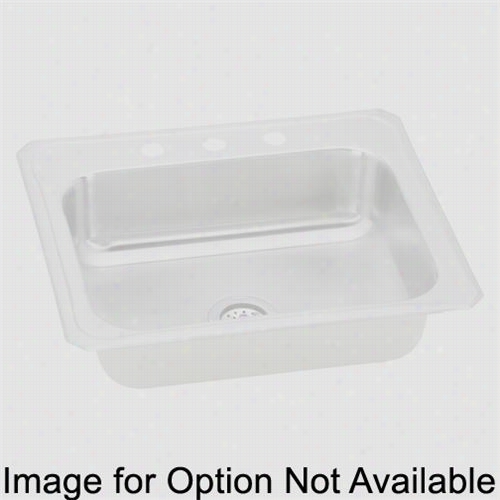 Elkay Cr2522mr2 Celebrity 25"" Top Rise Single Bowl 2 Hole Satinless Steel Sink