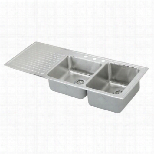 Elkay Ilgr5422r Traditional Gourmet Double Bowl Sink To Rigth Of Rbibed Area