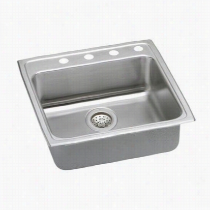 Elkay Lrad222245lustertone 22"" X 22"" Single Basin Kitchen Sink With 4-1/2"" Bowl Depth