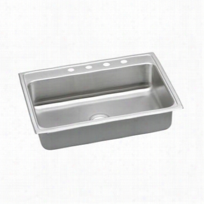 Elkay Llardq3122455 Lustertone 4-1/2"" Drop-in Choose Bowl 5 Hole Stainless Steel Sink