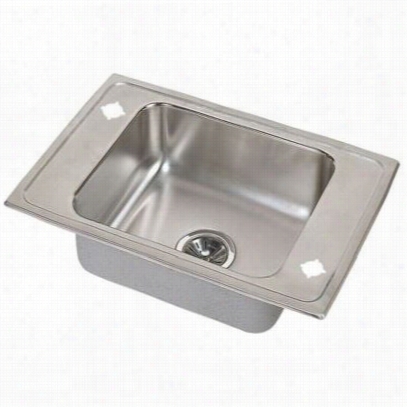 Elkay Psdkadq251755 20 Gauge Stainless Steel 25" ;&quuot; X 17"" X 5-1/2"" Single Bowl Top Mount Sink With Quick-clip Mounting System