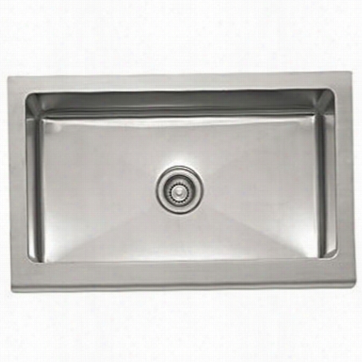 Franke Mhx710-33 Manorhouse Stainless Steel 33q&uot;q&ut; Single Bowwl Apron Front Boxed Sink