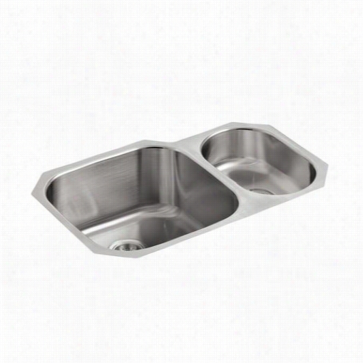 Kohler K-3355 Undertone Undermount High/low Double Rounded Bowl Kitchen Sink