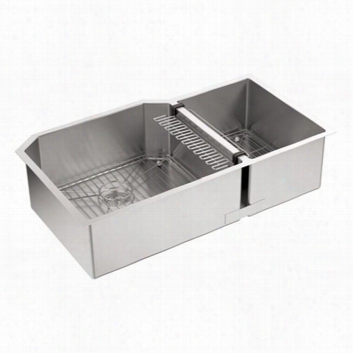 Kohler K-5292-na Strive 36"" Underrmount Fold Bowl Kitchej Sink With Basin Rack