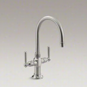 Kohler K-7342 Hirise Signle Hole Bar Sink Faucet Wth Lever Handles