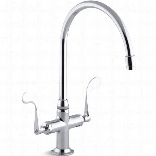 Kohler K-8762 Essex Kitchen Sink Faucet With Wristband Handles